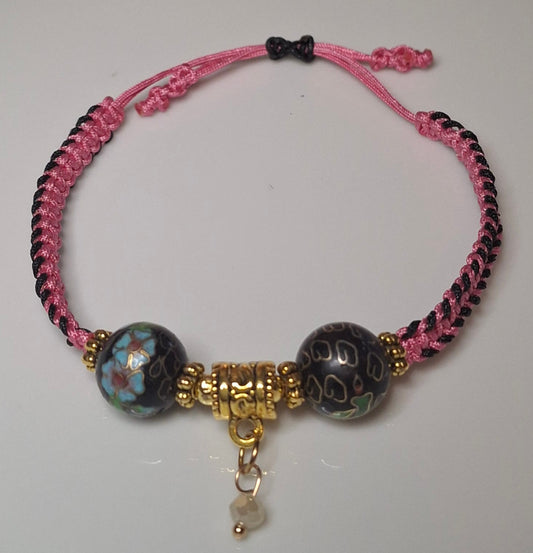 Lantern Pink Black Bracelet